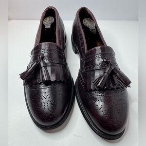 Allen Edmonds Bridgeton Men's Tassel Kiltie Loafers in Dark Burgundy Size 11.5C